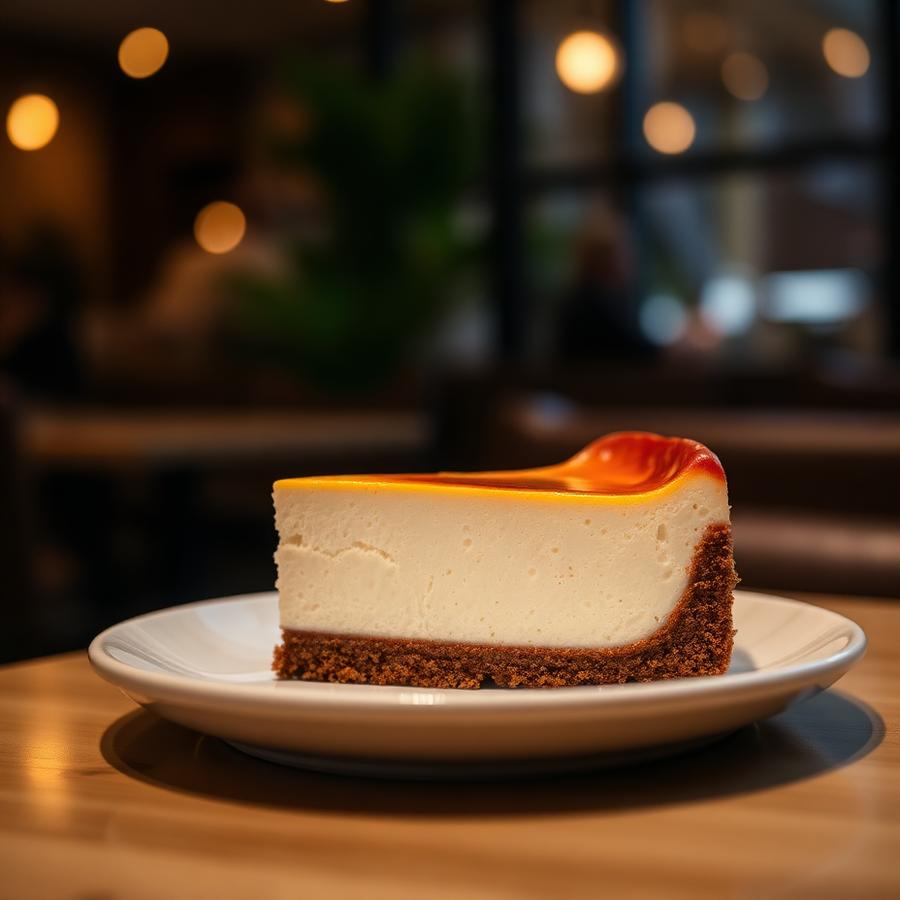 San Sebastian cheesecake dilimi